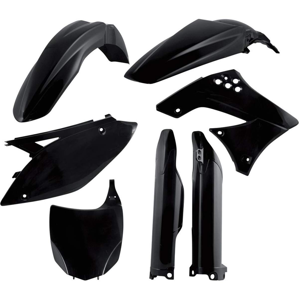 Acerbis - 2024 Yamaha YZ250F/ 23-24 YZ450F/FX (w/Tank Cover) Full Plastic Kit - Black (2979590001)