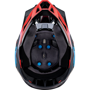 100% AIRCRAFT 2 HELMET CARBON STEEL BLUE/NEON RED - S 80002-00013