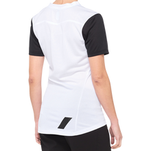 Load image into Gallery viewer, 100% RIDECAMP WOMEN'S SHORT SLEEVE JERSEY WHITE/BLACK - L 40035-00008
