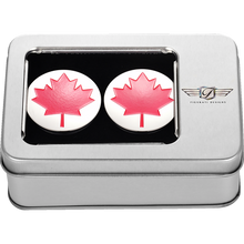 Load image into Gallery viewer, FIGURATI DESIGNS RED MAPLE LEAF SWING ARM COVER SILVER FD03-SS