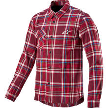 Load image into Gallery viewer, ALPINESTARS WHISTLER WIND BLOCK PLAID SHIRT - M - MAROON 1401023-379-M