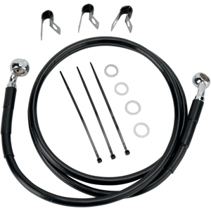 DRAG SPECIALTIES 00-07 FLST/C/F BLK FRT BRAKE LINE KIT 660214-BLK