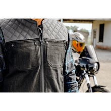 Load image into Gallery viewer, ICON VEST CHAMONIX DENIM BK LG 2830-0554 - Motomike Canada