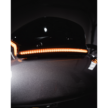 Load image into Gallery viewer, CUSTOM DYNAMICS LIGHT  LED TURN SIGNAL WINDSHIELD TRIM BLACK W/SMK LENS CD-RG23-SWT-B