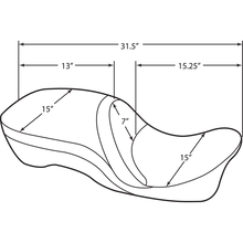 Load image into Gallery viewer, DRAG SPECIALTIES 97-07 FLHT LRG TOUR SEAT PILLO STYL 0801-0832