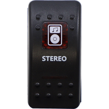 Load image into Gallery viewer, MOOSE UTILITY DIVISION MOOSE BRANDED STEREO SWITCH WITH RED LED STR-PWR-R