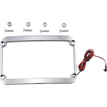 Load image into Gallery viewer, KLOCK WERKS 09-19 FLHT LIC/PLT FRAME LIGHTED CHR KWS-01-0088-C