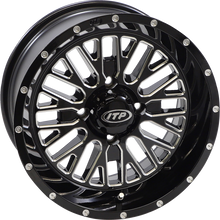 Load image into Gallery viewer, ITP MOMENTUM 14X7 4/110 4+3 (+10mm) GLOSS BLACK/MACHINED 1422734731B