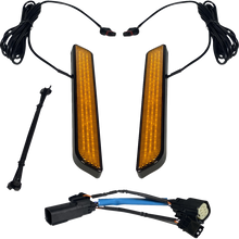 Load image into Gallery viewer, CUSTOM DYNAMICS LIGHT LED FORK AMB BLK CD-FORK-SS6-AB