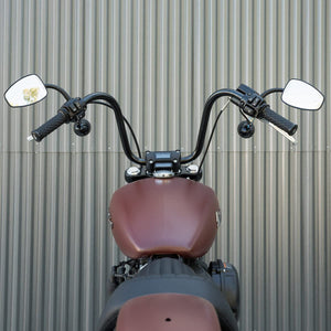 Biltwell | Apes Handlebar | Black Electroplate | TBW with Insert | 1" | Compatible With Cable Operated Throttles and Harley's Throttle-By-Wire Control Module