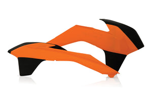 Acerbis - 13-16 KTM SX125/150/ SX250/XC/SX-F/XC-F/EXC/XC-W/XCF-W Radiator Shroud - White/Orange (2314251088)