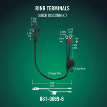 Load image into Gallery viewer, BATTERY TENDER BATTERY TENDER RING TERMINALS QUICK DISC 081-0069-6