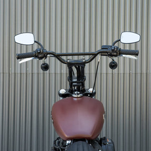 Biltwell | Moto Bar Motorcycle Handlebar | Black Electroplate Finish | 1" OD | TBW with Insert Compatible with Cable Operated Throttles and Harley's Throttle-By-Wire Control Module