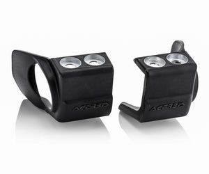 Acerbis - 09+ Hon 250-450 CRF-R/X/RX/CRF450R-S/Kaw KX250F/450F/Beta Fork Shoe Protectors - Black (2709690001)