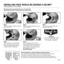 Load image into Gallery viewer, Biltwell | Gringo S Gen2 Flat Shield | Gold Mirror | Anti-Fog | Scratch Resistant | UV/A UV/B Resistant | Motorcycle Helmet Accessory
