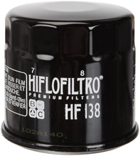 Load image into Gallery viewer, Hiflofiltro HF138 Black Premium Oil Filter, 1 Count (Pack of 1)