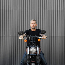 Load image into Gallery viewer, Biltwell | Zero Drag Handlebar | Black Electroplate | TBW with Insert | 1&quot; | Compatible With Cable Operated Throttles and Harley&#39;s Throttle-By-Wire Control Module