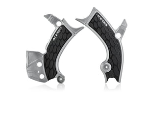 Acerbis - 16-19 Yamaha YZ250F/YZ450F/YZ250FX/YZ450FX/WR250F/450F Frame Guards- X-Grip - Silver/Black (2689411015)