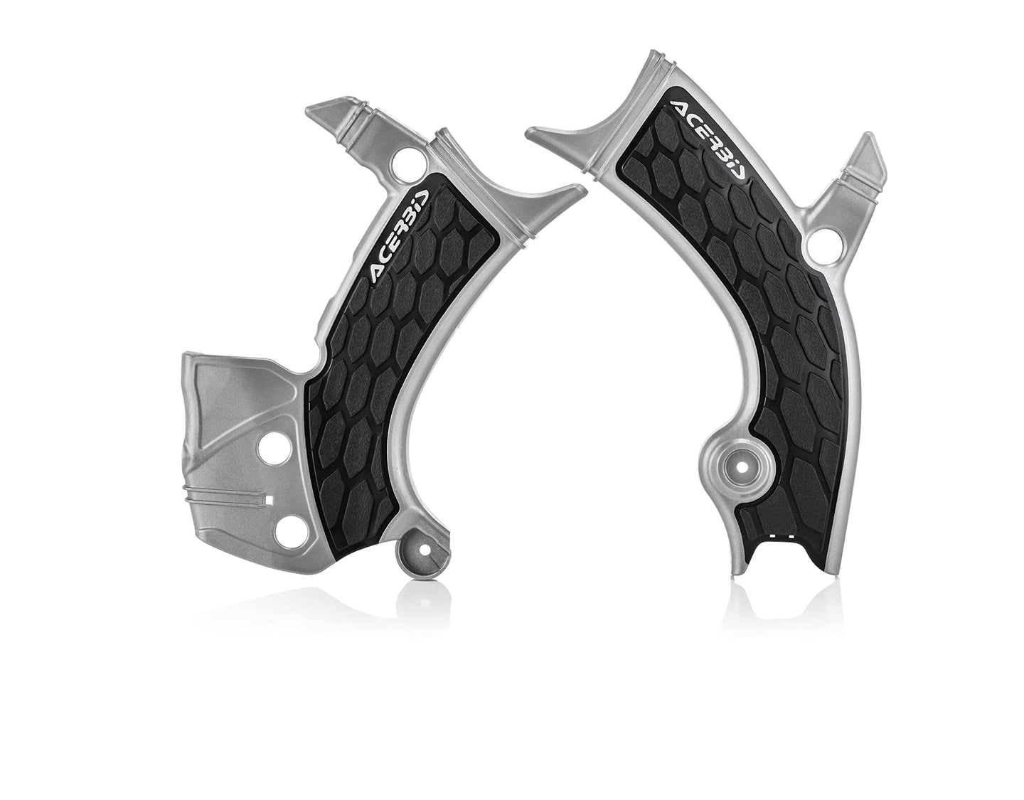 Acerbis - 16-19 Yamaha YZ250F/YZ450F/YZ250FX/YZ450FX/WR250F/450F Frame Guards- X-Grip - Silver/Black (2689411015)
