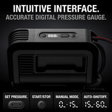 Load image into Gallery viewer, NOCO AIR10 UltraFast 10A Tire Inflator, 12V Portable Air Compressor Pump, Rated at 60 PSI, Inflates Tires from 0-40 PSI in 3.8 Minutes with a Smart Pressure Guage and Automatic Shut-Off - Motomike Canada
