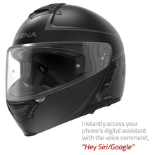 Load image into Gallery viewer, Sena Impulse DOT Flip Up Modular Bluetooth Helmet w/Sound by Harman Kardon Dual Visor Helmet with Integrated Mesh Intercom System / MP3 / Voice Dial (Matte Black, Small)