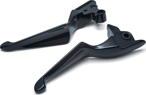 Kuryakyn 1848 Motorcycle Handlebar Accessory: Boss Blades Clutch and Brake Trigger Levers for 2008-13 Harley-Davidson Touring & Trike Motorcycles, Gloss Black, 1 Pair