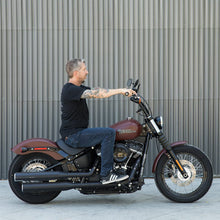 Load image into Gallery viewer, Biltwell | Moto Bar Motorcycle Handlebar | Black Electroplate Finish | 1&quot; OD | TBW with Insert Compatible with Cable Operated Throttles and Harley&#39;s Throttle-By-Wire Control Module