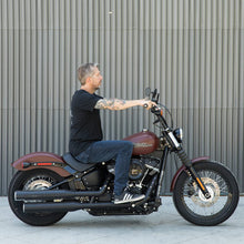 Load image into Gallery viewer, Biltwell | Tracker Handlebar | Black Electroplate | TBW with Insert | 1&quot; | Compatible With Cable Operated Throttles and Harley&#39;s Throttle-By-Wire Control Module