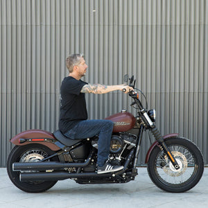 Biltwell | Tracker Handlebar | Black Electroplate | TBW with Insert | 1" | Compatible With Cable Operated Throttles and Harley's Throttle-By-Wire Control Module