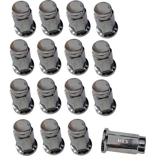 ITP Lug Nut Set (Chrome / 12x17mm / Flat Head) Compatible with 09-13 Kawasaki TERYX750