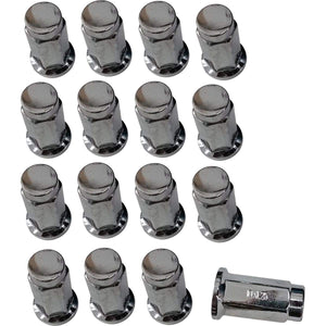 ITP Lug Nut Set (Chrome / 12x17mm / Flat Head) Compatible with 09-13 Kawasaki TERYX750