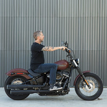 Load image into Gallery viewer, Biltwell | Tracker Mid Handlebar | Black Electroplate | TBW with Insert | 1&quot; | Compatible With Cable Operated Throttles and Harley&#39;s Throttle-By-Wire Control Module