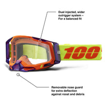 Load image into Gallery viewer, 100% RACECRAFT 2 GOGGLE PANAM - CLEAR LENS 50009-00021