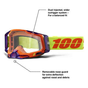 100% RACECRAFT 2 GOGGLE PANAM - CLEAR LENS 50009-00021