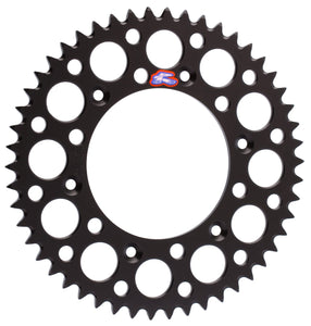 Renthal - 15-22 Yamaha WR 250F/ YZ 250F/FX/ 2005 YZ450F Rear Grooved Sprocket - Black 520-51P Teeth (150U-520-51GBBK)