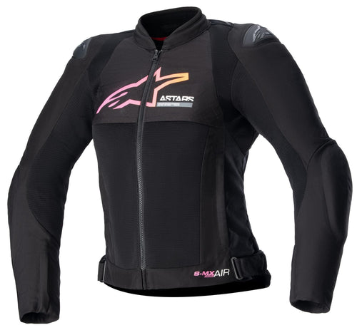 Alpinestars Stella SMX Air Womens Textile Motorcycle Jacket Black/Yellow/Pink LG, Black, Yellow, Pink