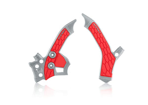 Acerbis - 13-20 Honda CRF250L Frame Guards- X-Grip - Silver/Red (2726851418)