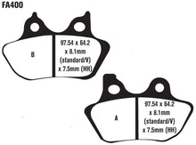 Load image into Gallery viewer, EBC FA400V SEMI SINTERED V PAD FA400V