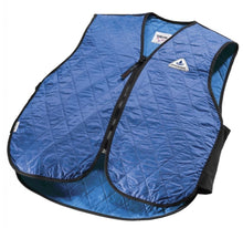Load image into Gallery viewer, HyperKewl 6529-BK-L Light Weight Evaporative Cooling Sport V-Neck Vest with Zipper Closure, Quilted Nylon Outer with HyperKewl Fabric, Black, Large
