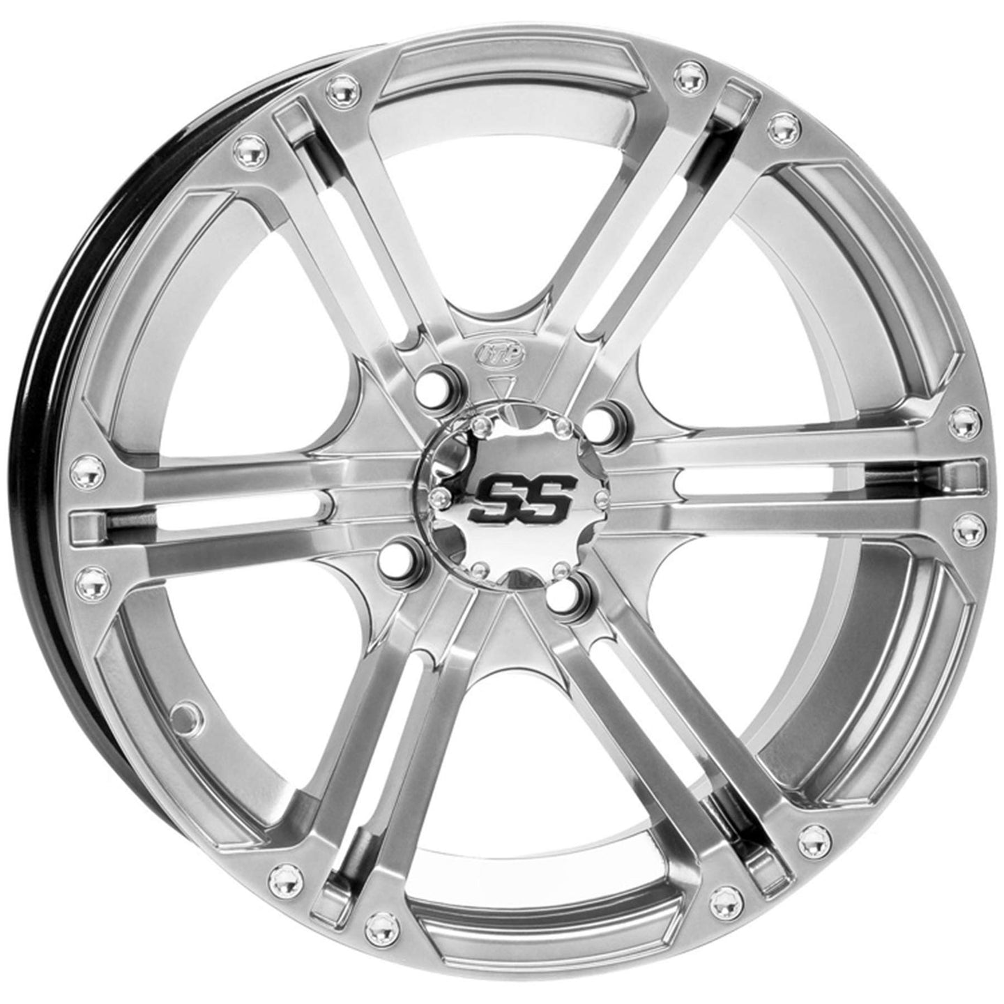 ITP SS ALLOY SS212 Black Wheel with Machined Finish (14x8