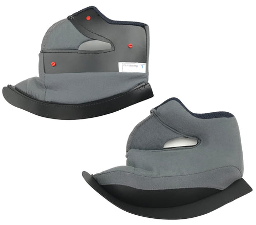 HJC CL-Y Youth Helmet Cheek Pads Gray w/Red Snap SM