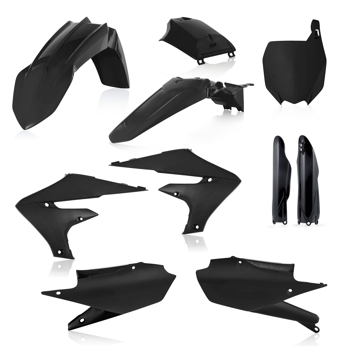 Acerbis - 18-23 Yamaha YZ250F/YZ250FX/YZ450F/YZ450FX (Includes Tank Cover) Full Plastic Kit - Black (2736350001)