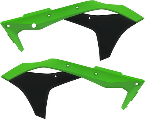 Acerbis - 17-20 Kawasaki KX250F/ KX250 Radiator Shroud - Green/Black (2630611089)