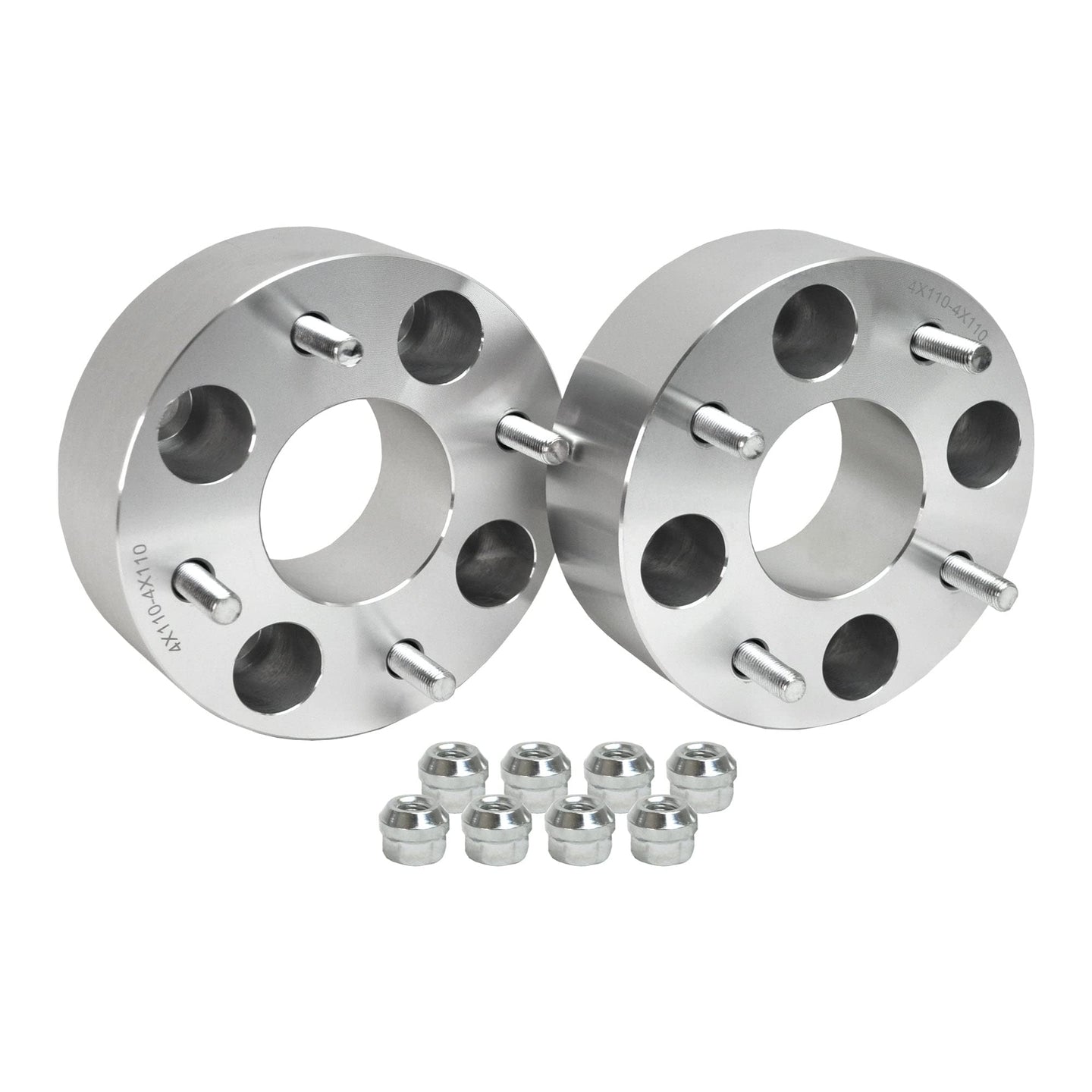 Rugged Front/Rear Wheel Spacer for (2014-20) Yamaha Wolverine/Viking/YXZ, Made Up of Aluminum Alloy, in Machine Pressed High Tensile Studs, for The Bolt Pattern:4x110mm;Thread:M12x1.25;Thickness:1”