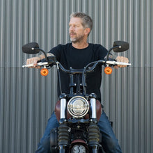 Load image into Gallery viewer, Biltwell | Tracker High Handlebar | Black Electroplate | TBW with Insert | 1&quot; | Compatible With Cable Operated Throttles and Harley&#39;s Throttle-By-Wire Control Module