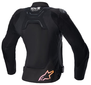 Alpinestars Stella SMX Air Womens Textile Motorcycle Jacket Black/Yellow/Pink LG, Black, Yellow, Pink