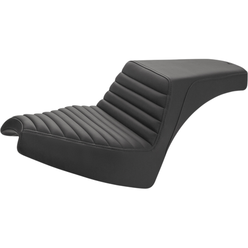 SADDLEMEN Step up Seat - Front Tucknroll/Rear Smooth - Black- Chief I21-04-171