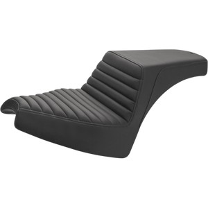 SADDLEMEN Step up Seat - Front Tucknroll/Rear Smooth - Black- Chief I21-04-171