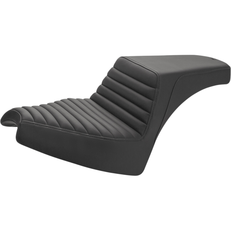 SADDLEMEN Step up Seat - Front Tucknroll/Rear Smooth - Black- Chief I21-04-171