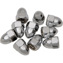 Load image into Gallery viewer, DRAG SPECIALTIES 1/4-20 CHRME ACORN NUTS(10) CY-CHROME MPB103